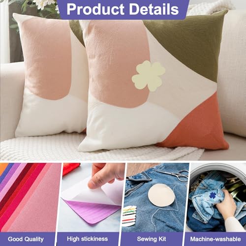 Image of 10 Piece Iron on Patches for Clothes 3.7 X 4.9 Inch Multi-Colored Fabric Repair Kit, 29 Shades Iron on Patches for Jeans, Shirts, Clothes, Pants