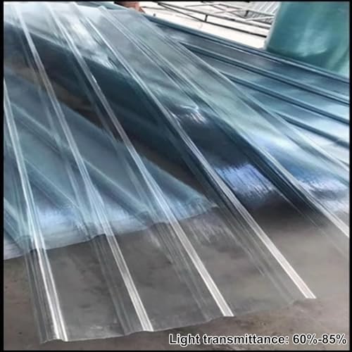 Paneles de techo transparentes de 2,5 mm, paneles de fibra corrugada, cubierta para techos, paneles de iluminación diurna, disponibles en 1-15 piezas