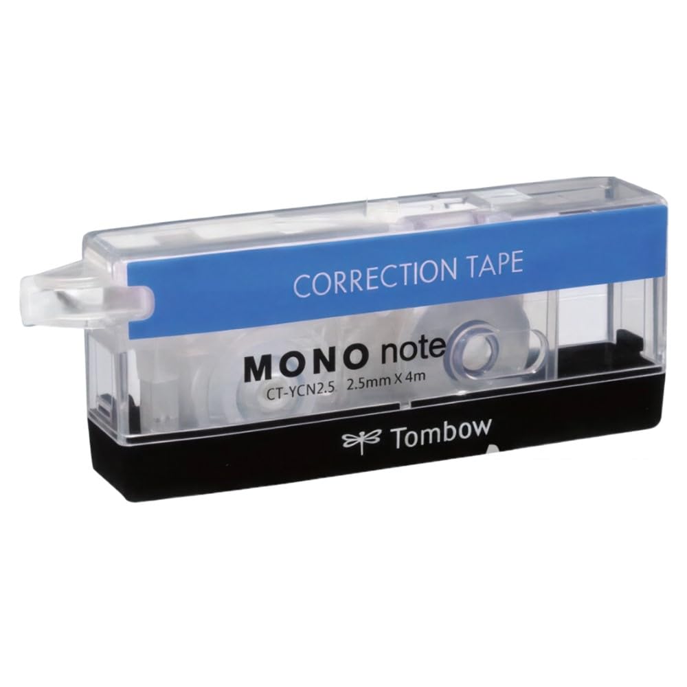 トンボ鉛筆 修正テープ 2.5mm MONO モノノート (極細の2.5mm幅) 使い切りタイプ 4m 1個 CT-YCN2.5