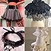 GXTIZAS Lace Ruffle Ribbon Double-Layer Pleated Chiffon 6cm Wide Lace Elastic Trim Wrinkle-Free Boxed for DIY Sewing, Clothing, Pillowcase Decoration(5yards Pink)