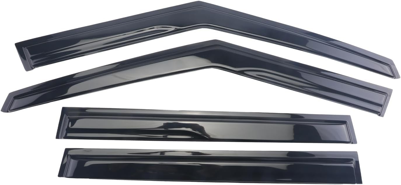 Tape-On Window Visors Rain Guards FIT 2022–2023 Mitsubishi Outlander – 4PCS Vent Deflectors, Acrylic, UV-Resistant, Easy 3M Installation