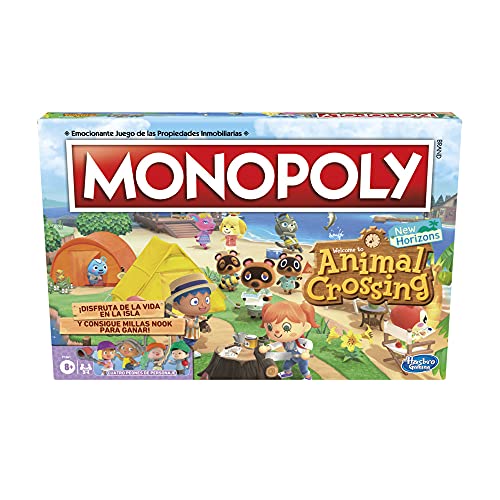 Hasbro Gaming Juego de Mesa Monopoly: Animal Crossing New Horizons - a Partir de 8 años - Divertido Juego para 2 a 4 Jugadores