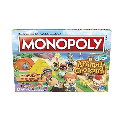 Hasbro Gaming Juego de Mesa Monopoly: Animal Crossing New Horizons - a Partir de 8 años - Divertido Juego para 2 a 4 Jugadores