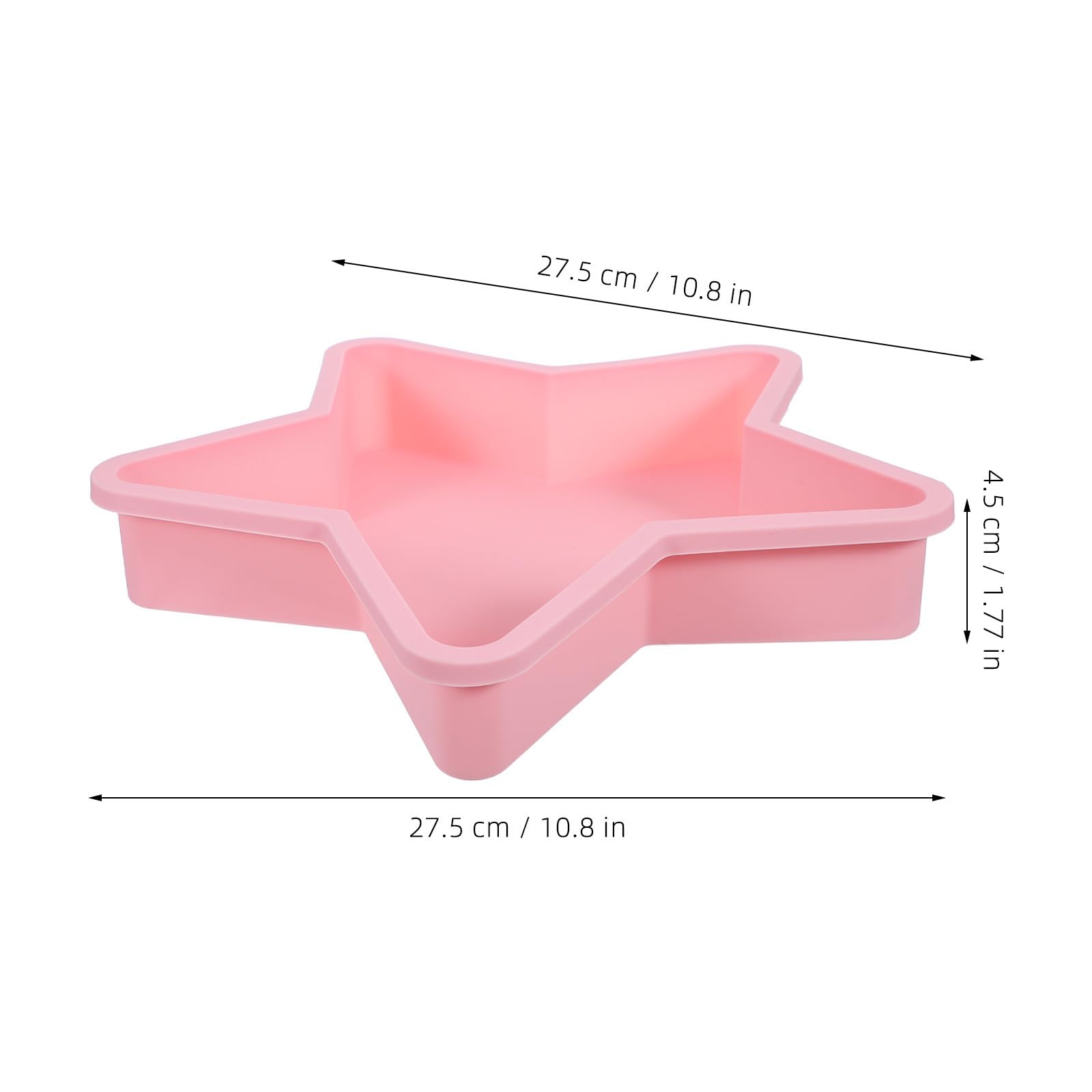 Zerodeko 2 moldes de silicona antiadherentes con forma de estrella para
