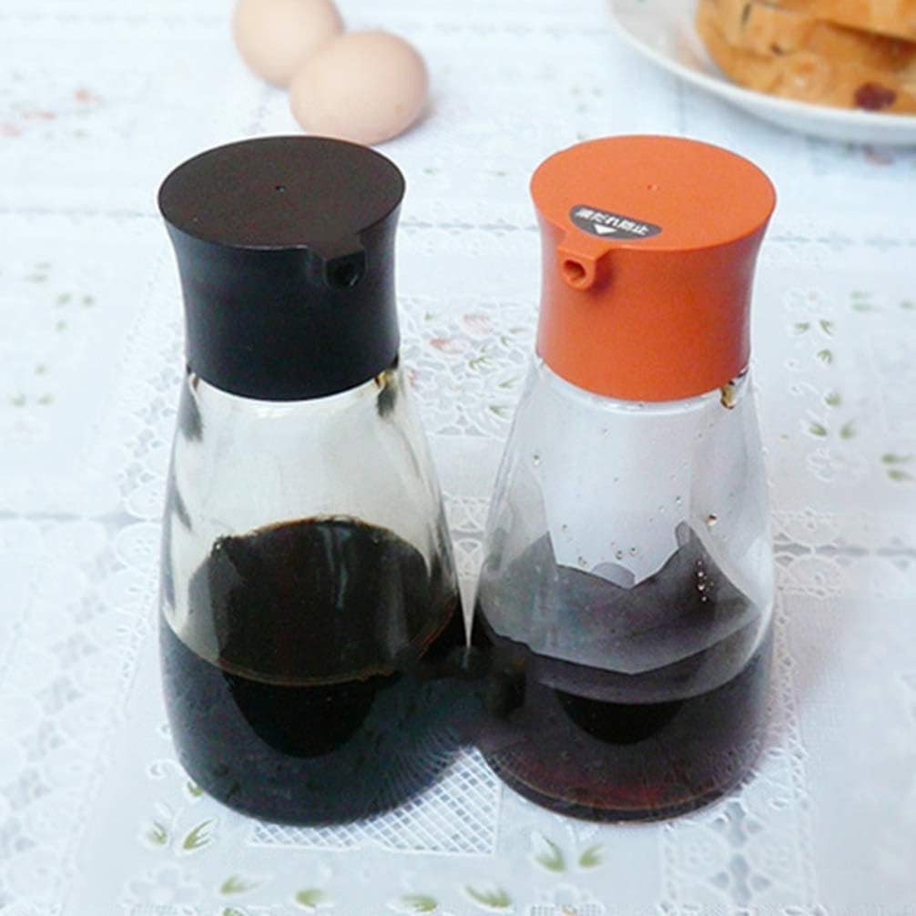Contenitori per condimenti 2 pezzi Bottiglie di ampolle di vetro Bottiglia di stoccaggio di olio di vetro Bottiglie di condimento per insalata Dispenser di aceto per olio d'oliva Aceto Salsa di soi