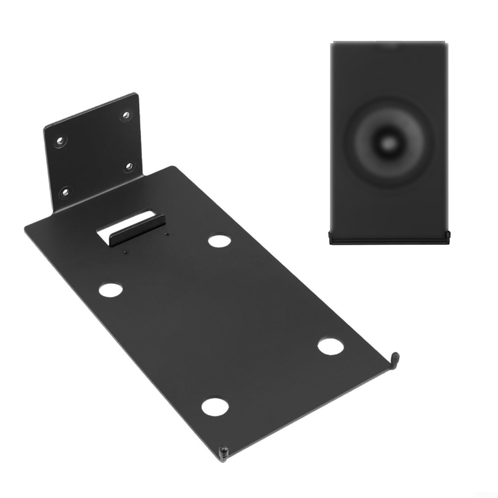 Wandmontage Halterung aus Metall für KEF-W Lautsprecher, stabile Befestigung 33x17x10 cm, schwarz