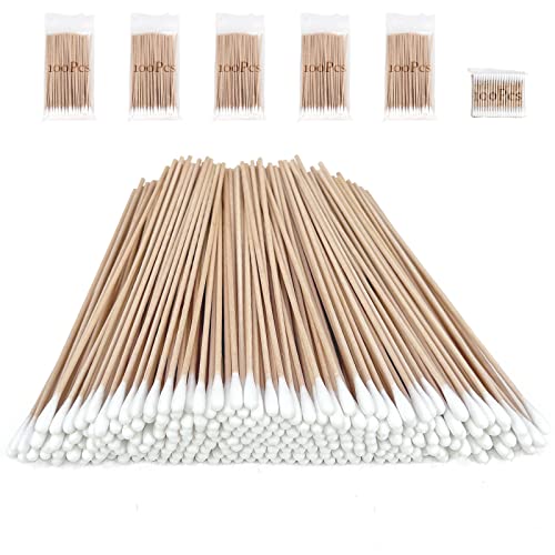 Image of Eyxformula 500 Count 6 Inch Long Cotton Swabs - Sturdy FSC Certified Bamboo Sticks Cotton Tipped Applicators for Gun Cleaning, Dog Ear Care, Crafts, Makeup, Hard-to-Reach Areas Detailing