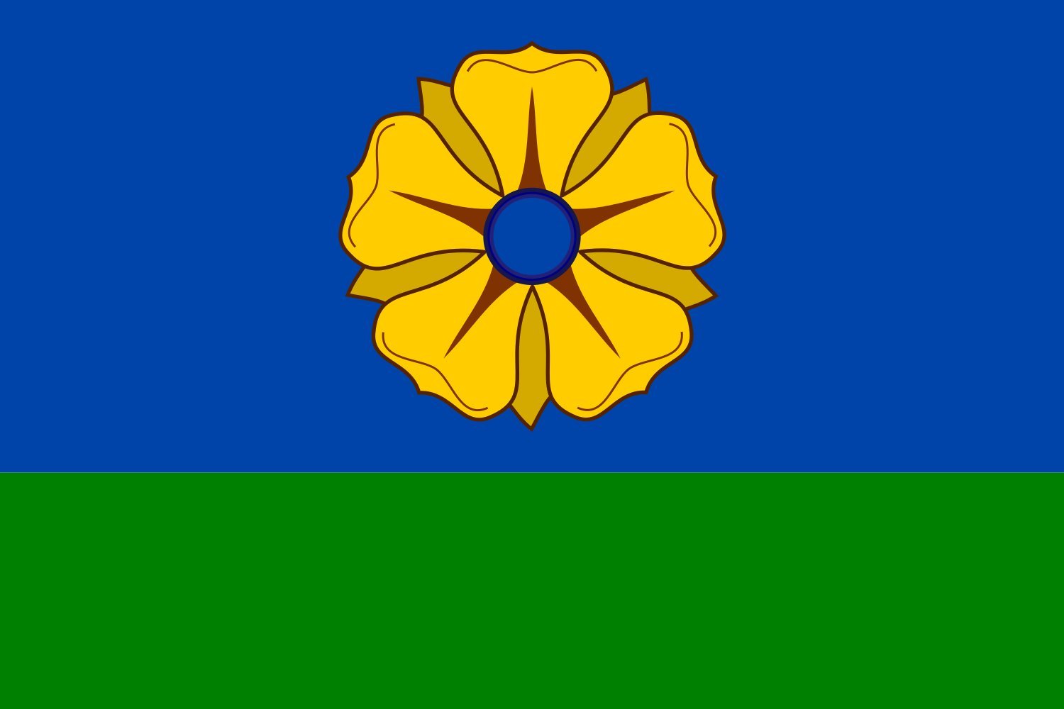 Drapeau Kluky okres Písek grand format pavillon officiel de Bohême