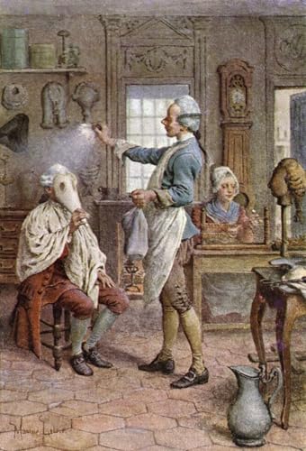 Toile le coiffeur de Maurice Leloir pour décorer un grand mur de bureau vide