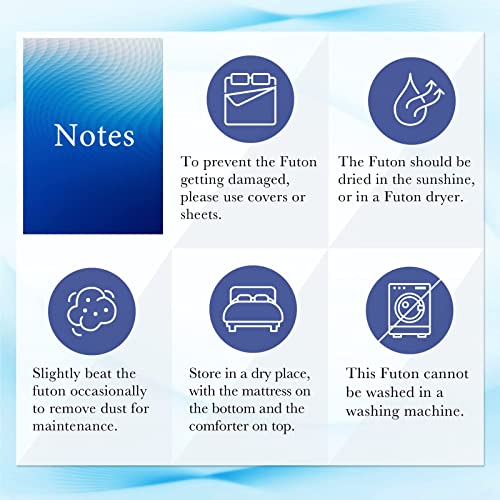 Fuli Japanese Floor Mattress, Futon Mattress, Shiki Futon (Shikibuton), Foldable & Portable, Made In Japan (White, Full Xl) #TOP4