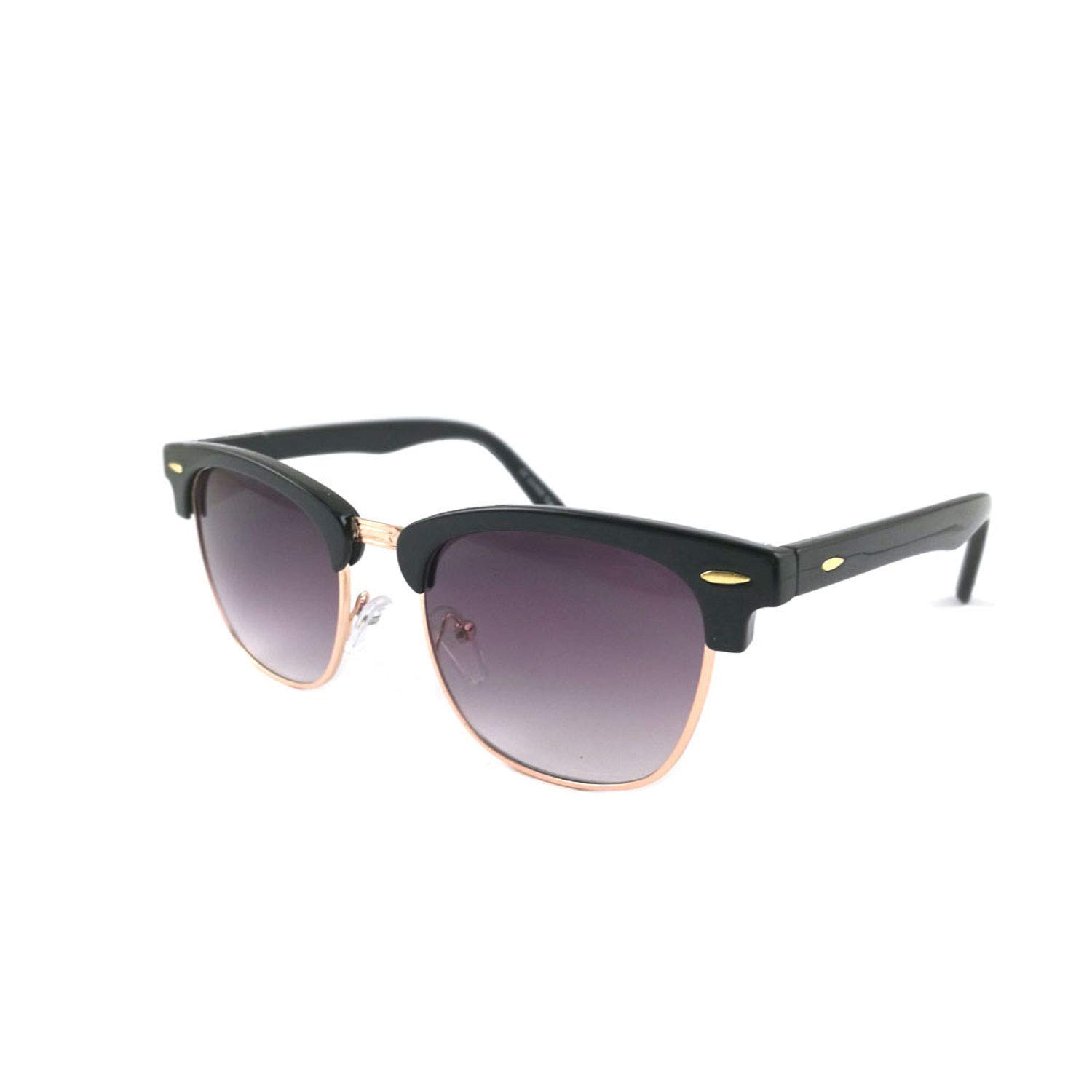 ASVP Shop® Kids Girls Boys Children Horn Rimmed Classic Mirror Sunglasses Shades (Black Gold)
