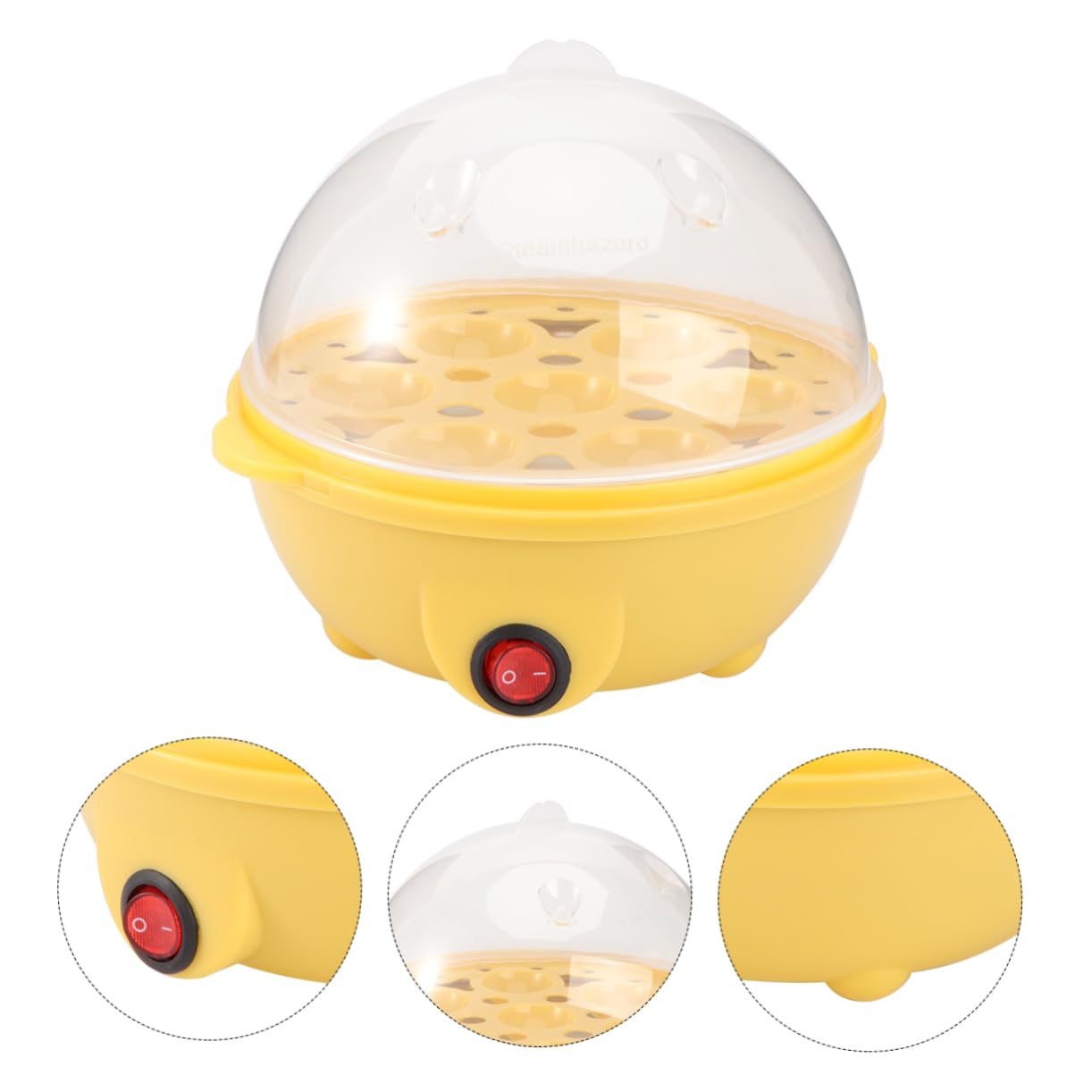 Ciieeo Single Layer Boiler Cooker 7 Egg Capacity Poacher Multi-functional Kitchen Utensil Lightweight Portable Pp Material Us Random Base Tray