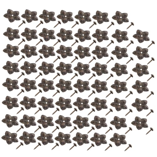 PRETYZOOM Upholstery Furniture Nails Set 60pcs Blossom Iron Tacks Decorative Sofa Nail Simple to Install for Home Decor