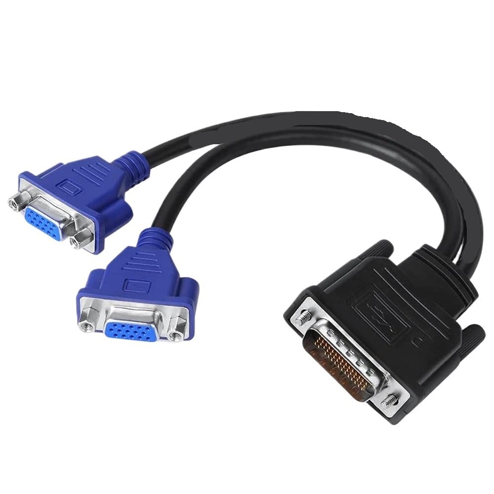 DMS 59-pinowy męski na 2 VGA DVI Displayport kompatybilny z HDMI żeński rozdzielacz przedłużacz adapter (1 szt.)