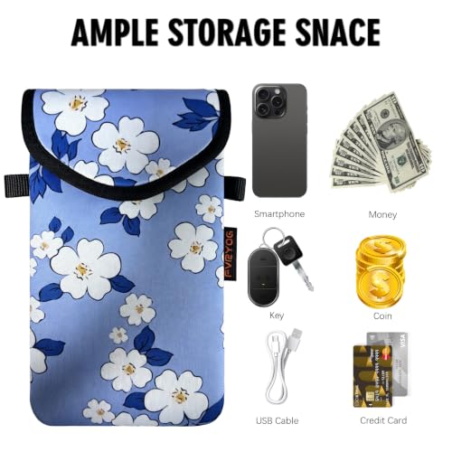 Image of Neoprene Phone Sleeve Pouch Case Bag for Men Women w /Crossbody Strap /Neck Lanyard for iPhone 17 /16 /15 /14 Pro Max, Samsung S25,Pixel 10