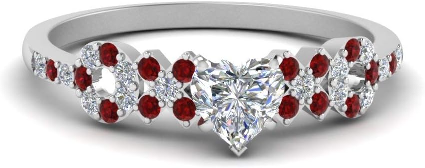 Choose Your Gemstone Beautiful XO Design Diamond CZ Ring 925 Sterling Silver Heart Shape Side Stone Engagement Rings Lightweight Office Wear Everyday Gift Jewelry US Size 4 to 12