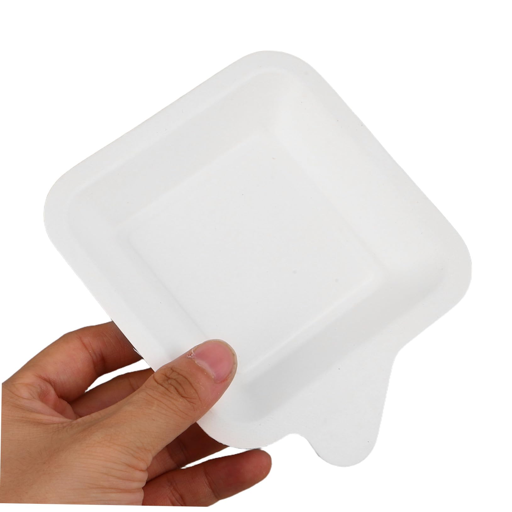 NOLITOY 100piezas Platos De Papel Cuadrados Pequeños Para Pasteles y Postres Unidades Platos De Cumpleaños Desechables Para Fiestas