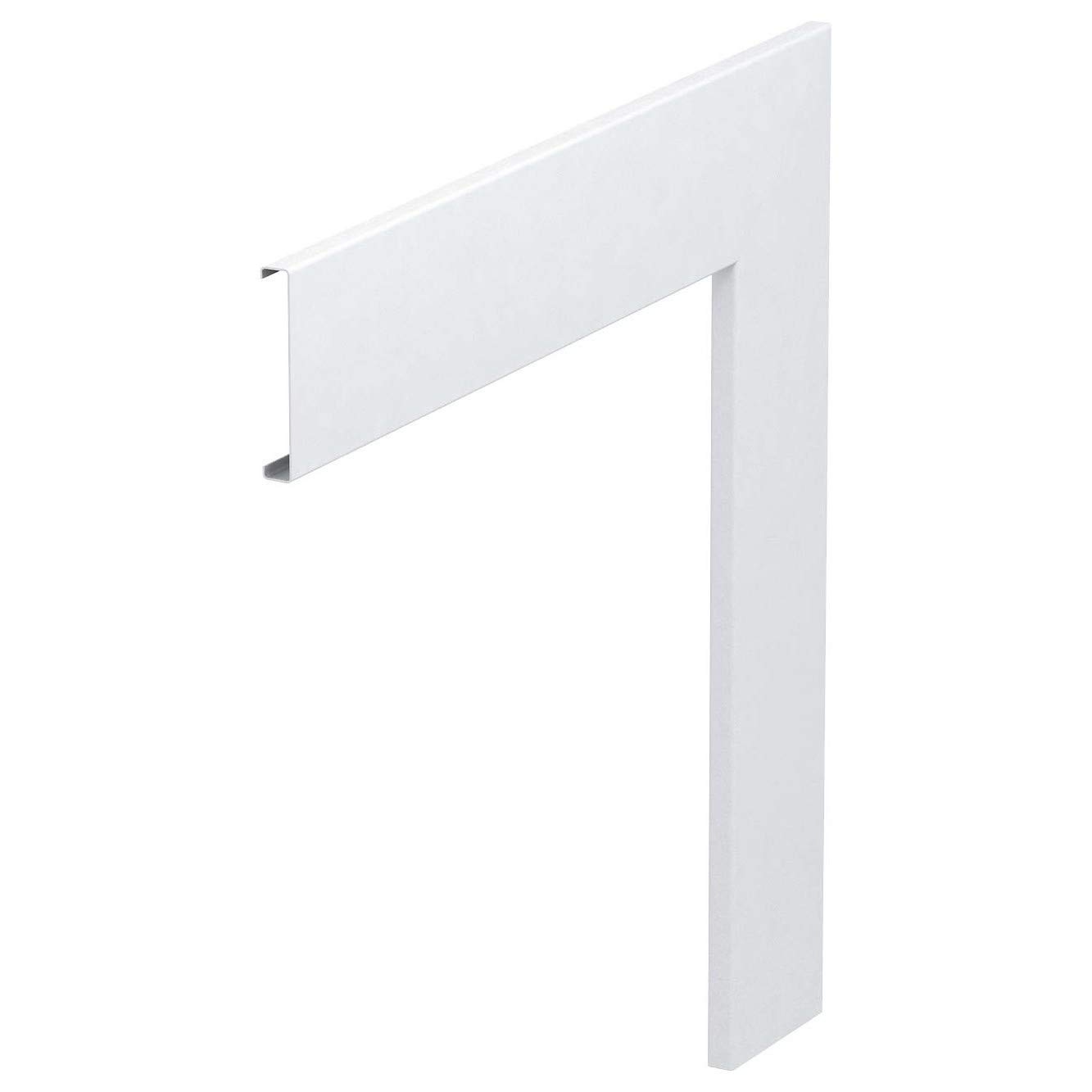 Couvercle pour angle plat 80 en PVC pour goulotte de câbles