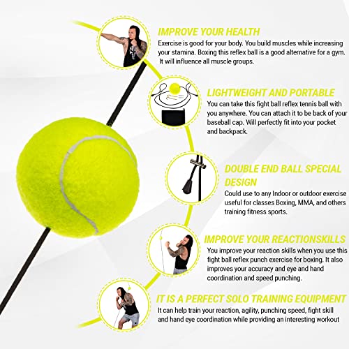 Fight Ball Reflex With Two Adjustable Balls | Quick Puncher Boxing Speed Reflex Ball For Hand Eye Coordination #TOP4