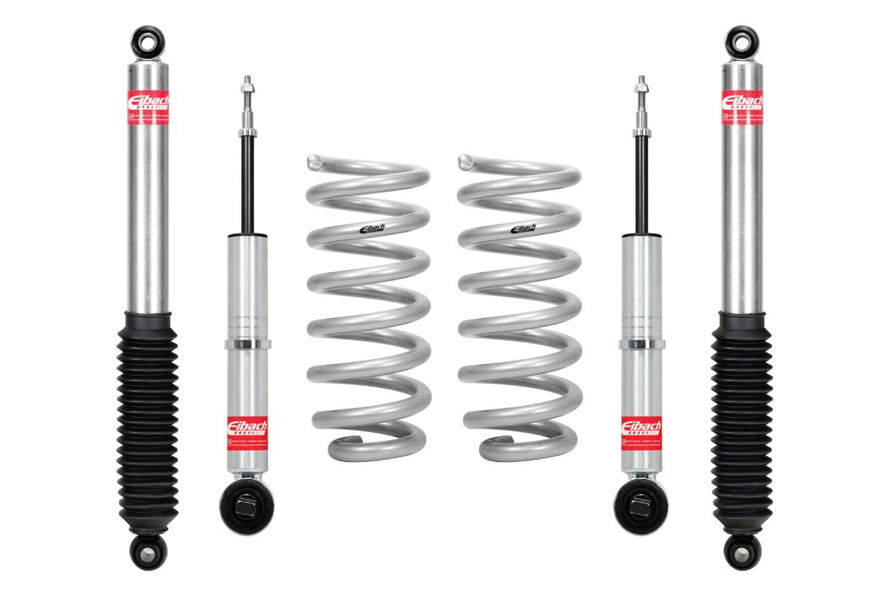 Eibach Suspension Lift Kit, PRO-TRUCK-LIFT STAGE 1, 2-1/2 in Front Lift, 0 to 1-1/2 in Rear Lift, Shocks/Springs, compatible with GM Fullsize Truck 2014-18, Kit