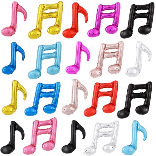TONIFUL 18Pcs Rainbow Music Balloons Music Notes Party Decorations Music