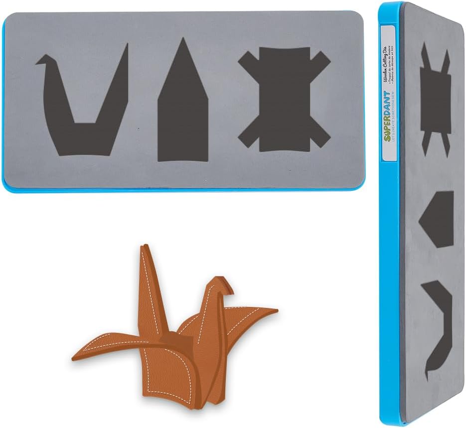 SUPERDANT Origami Crane Cutting Dies Thousand Paper Cranes Leather Die Cutter Faux Leather Die Cuts Machine Leather Punch Tool for Jewelry Making DIY Wooden Dies for PVC Card Stock Craft Paper Felt