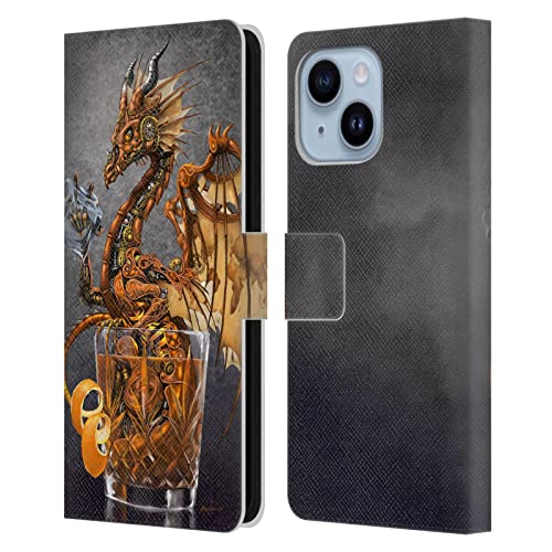 Étui portefeuille iPhone 14 Plus cuir Stanley Morrison Les Dragons