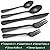 20-Piece Black Silverware Set, EWFEN Black Flatware Set for 4, Food-Grade Stainless Steel Tableware Cutlery Set, Mirror Finished Utensil Sets for Home Restaurant