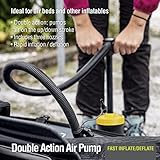 VFM - Hand Pump Camping Double Action Hand Operated 1. 2M Hose, Air Inflator, Fast, Great for Camping, Festivals, Holidays, Outdoor Leisure, Survival Equipment - Image 5