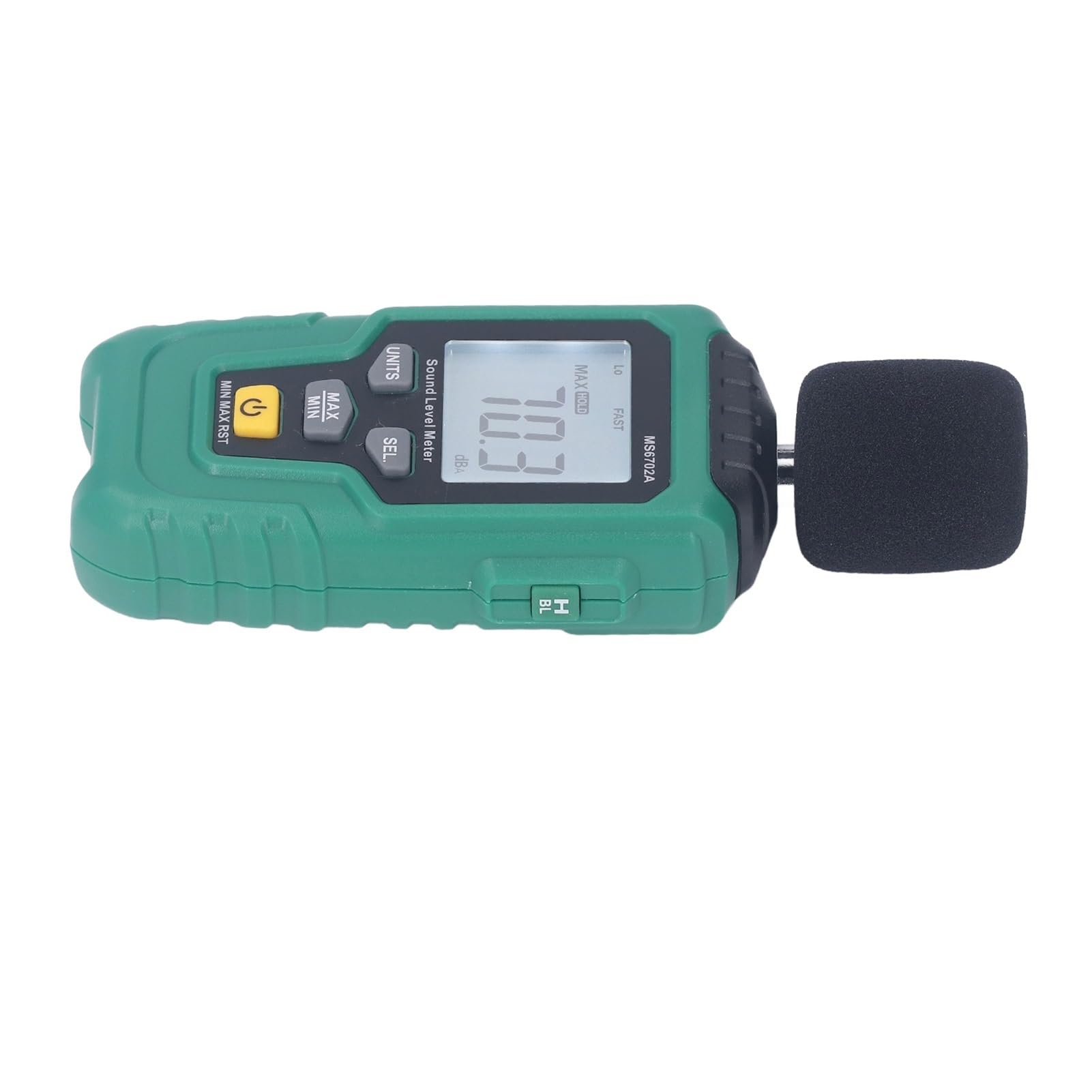 Fonometro, Fonometro Digitale Portatile Misuratore di livello sonoro digitale LCD retroilluminato Tester di decibel portatile Rilevatore di volume di rumore multifunzionale for la casa per Aula, Uffic