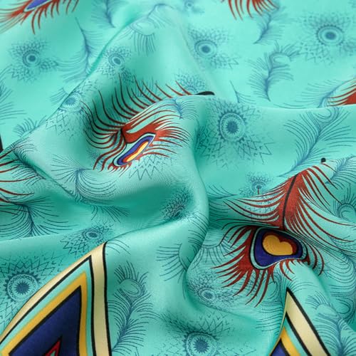 Image of ZDMHSH Fashion Scarves Scarf 100% Silk Feeling Scarf Silk Like Scarves Long Lightweight Sunscreen Shawls for Women