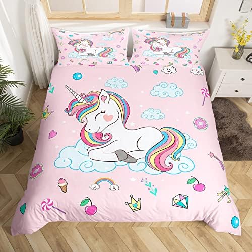 Homemissing Galaxy Duvet Cover Starry Sky Constellation Bedding Set Dark Blue Outer Space Bedding & Linen for Boys Girls Kids Milky Way Bedding & Linen Double Size