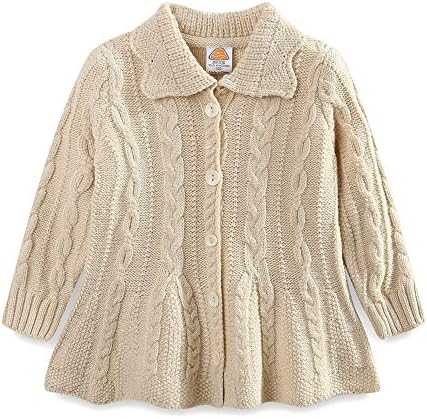 Mud Kingdom Big Girls Cardigan Sweaters Button Up Beige Size 7/8