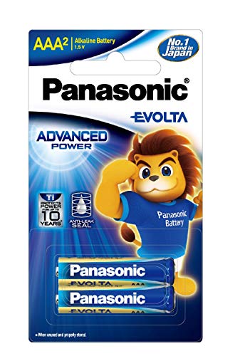 Image of Panasonic Evolta Premium AAA Alkaline Batteries - 2-Pack, Long-Lasting Power, Mercury-Free, Anti-Leak Seal - 10-Year Protection
