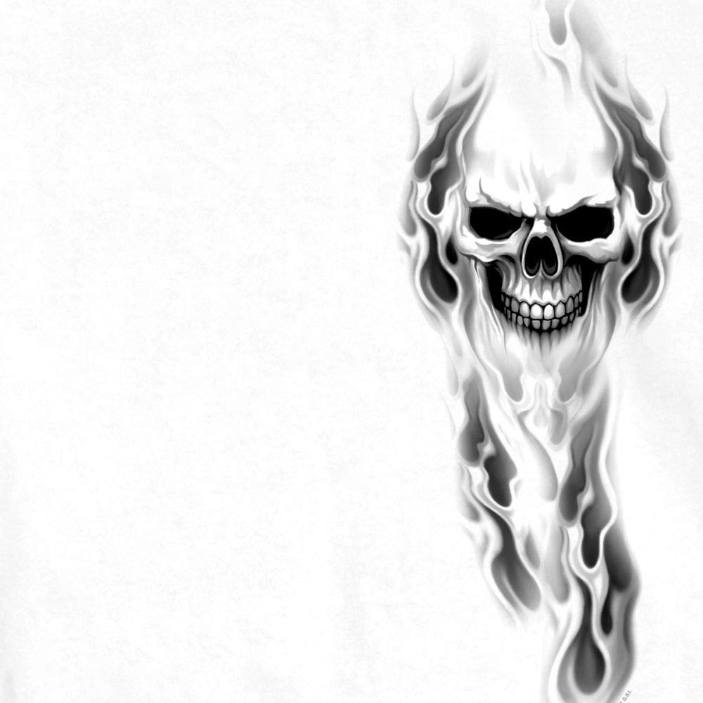 Hot Leathers T-Shirt mit Totenkopf-Motiv, 100% Baumwolle, doppelseitig, Bedruckt