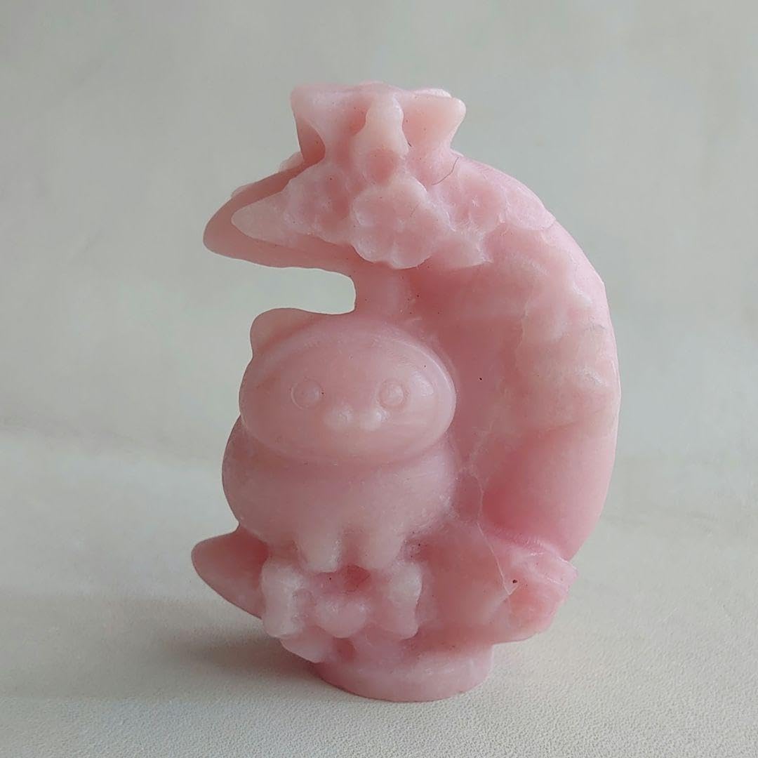 月に座るネコ　ピンクオパール置物　素敵な逸品 Amazon.co.jp: 月に座るネコ ピンクオパール置物 素敵な逸品