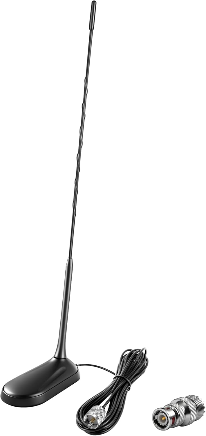 Magnetic Mount Low Profile 27MHz CB Radio Antenna Compatible with Uniden Cobra Midland President Mobile Handheld CB Radio, Perfect for use on Vehicle Car Truck RV, Slinkdsco