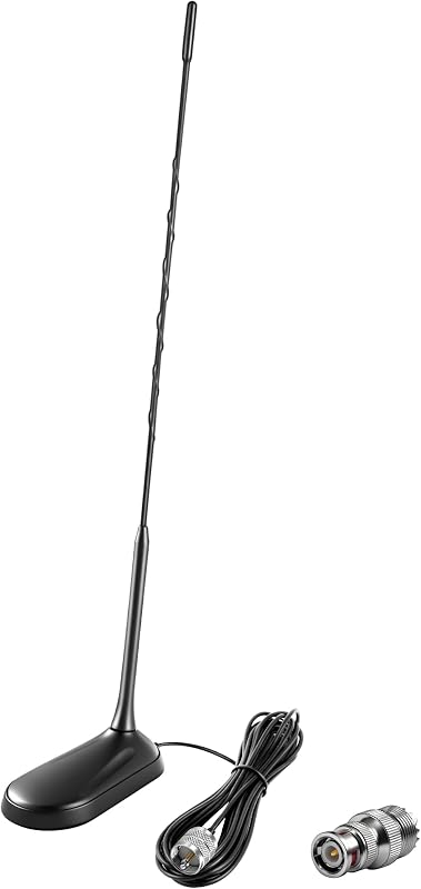 Magnetic Mount Low Profile 27MHz CB Radio Antenna Compatible with Uniden Cobra Midland President Mobile Handheld CB Radio, Perfect for use on Vehicle Car Truck RV, Slinkdsco