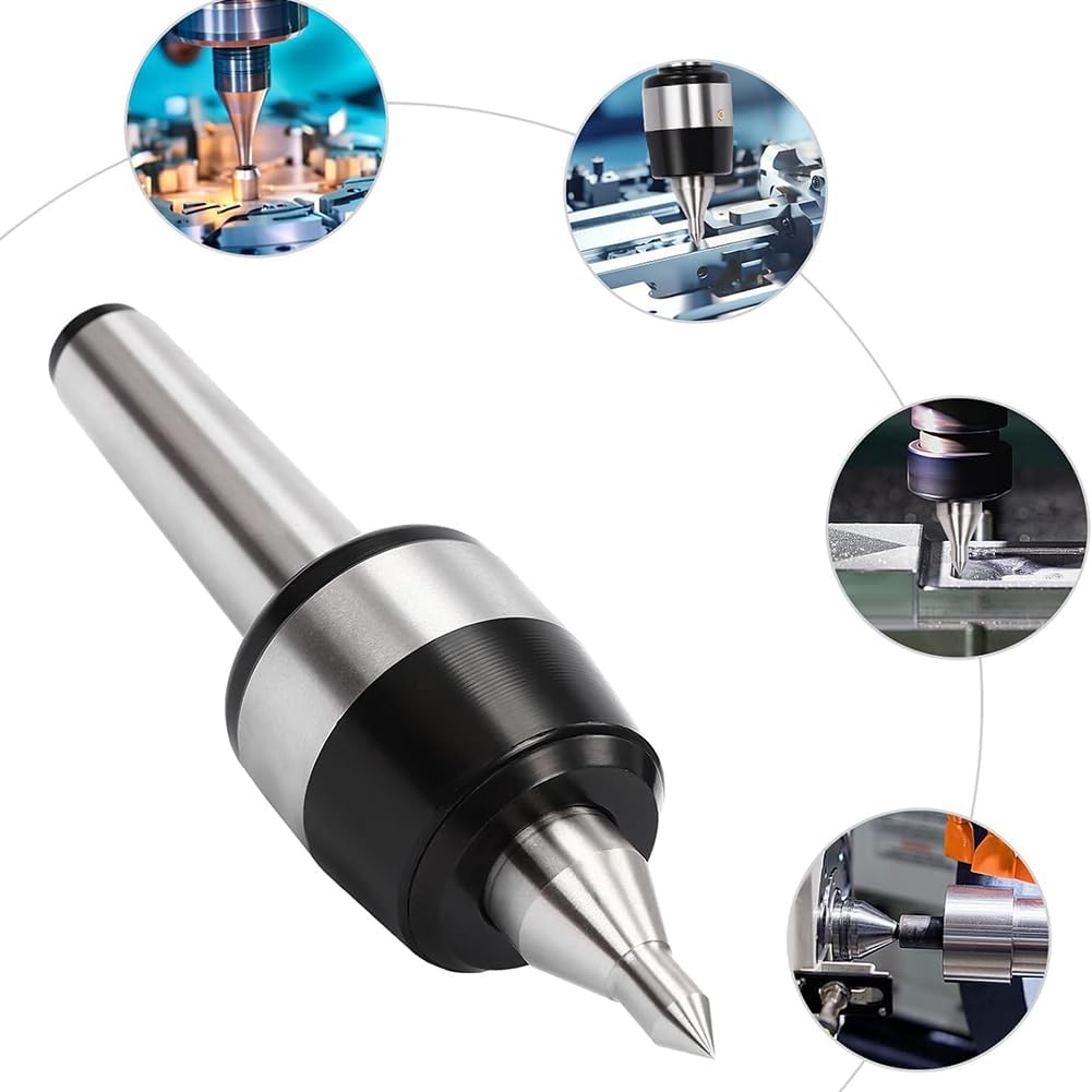 Precision Medium Duty Live Center, MT4 Morse Taper Rotary Center Heavy Duty High Speed Live Tailstock Center for High-Speed Lathes, CNC Lathes
