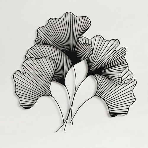 DEKADRON Metal Wall Art, Metal Flower Wall Art, Geometric Art,