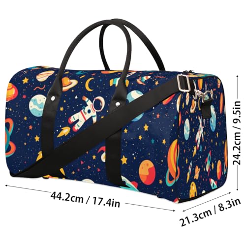 Travel Duffle Bag Galaxy Astrona Foldable Travel Bags for Men Women, 17 Inch Gym Bag Workout Bag Carry on Weekender Overnight Bag for Gym Travel4