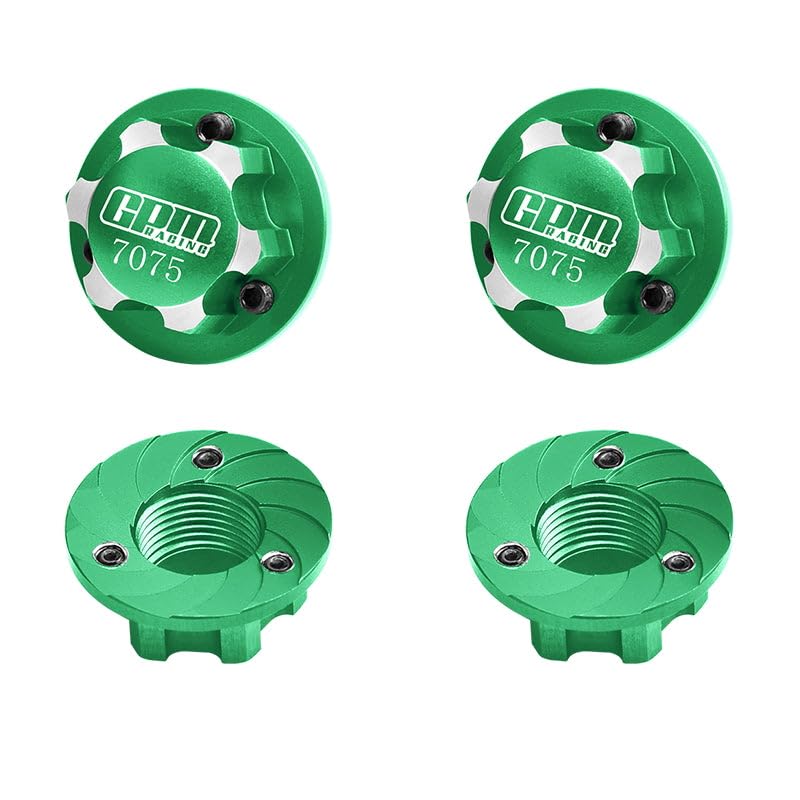 Écrou de roue 17mm Arrma anti-desserrage GPM en alu vert pour Mojave et Infraction