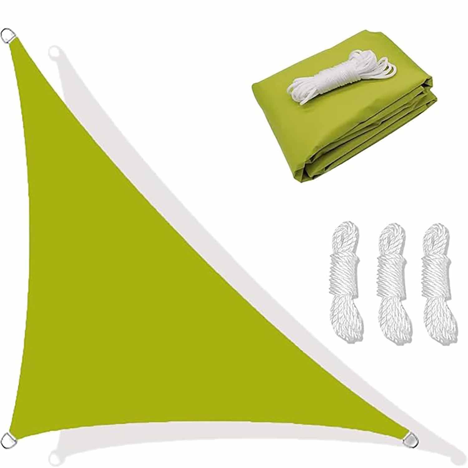 Voile d'ombrage triangle imperméable protection UV pour jardin terrasse