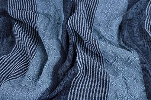 Gerinly 4345729274 Cotton-Linen Scarves Mens Stripe Crinkle Long Scarf European Neck Wrap Bufanda De Hombres Fashion thumb #5