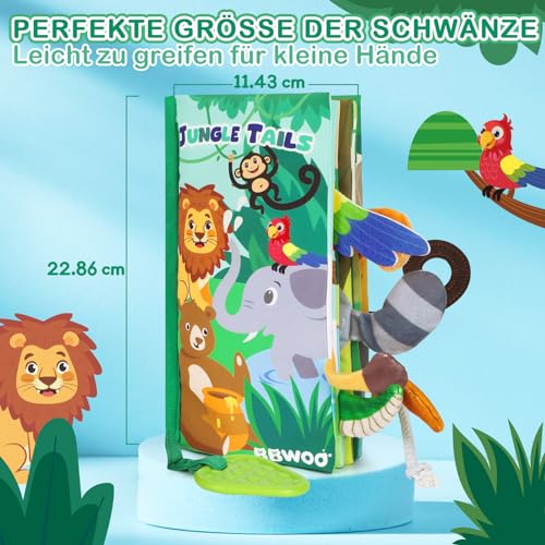 BBWOO Babyspielzeug 0–6 Monate, sensorisches Spielzeug für Babys, sensorische Bücher für 0–6 Monate, weiche Bücher, Baby-Essentials für Neugeborene, Spielzeug, Baby-Geschenke