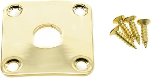 Miniatura 7 de Dopro Placa de Jackplate cuadrada curvada de metal negro para LP Les Paul de EE. UU