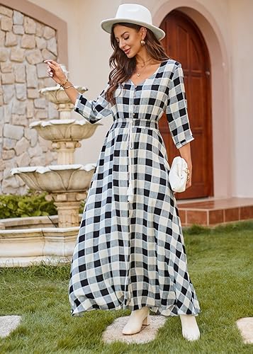 Image of Casual Summer Dresses for Women 2026 Maxi Dress Flowy Bohemian Beach Party