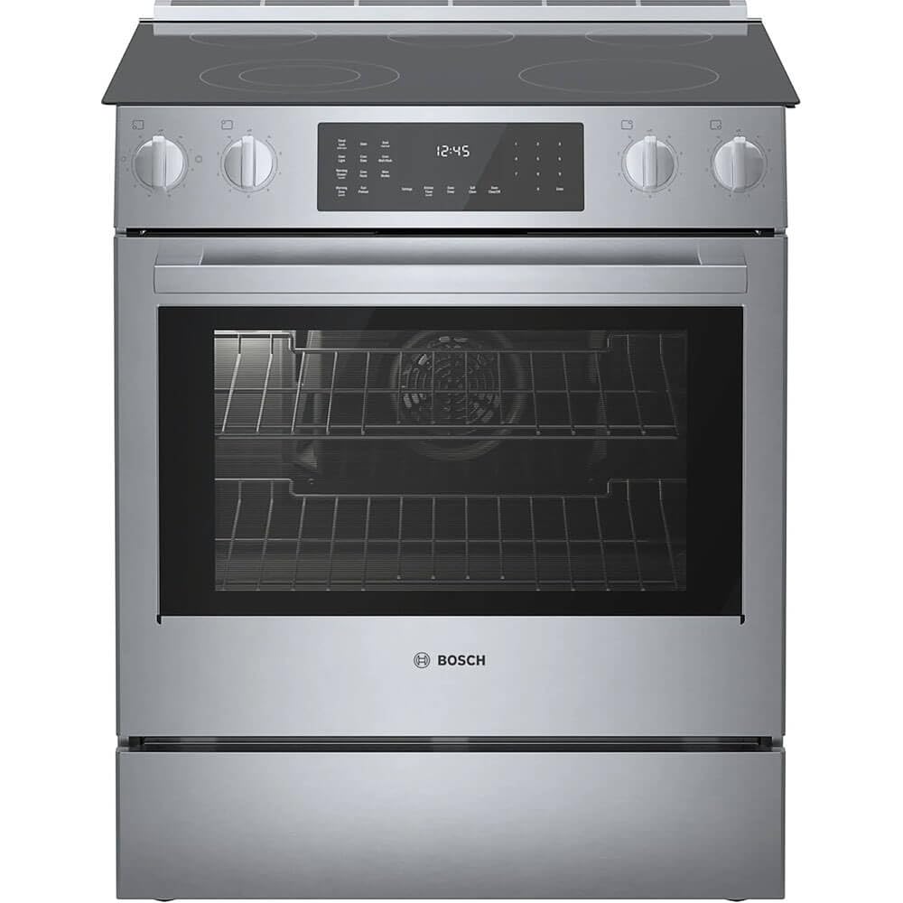 800 Series 30 in 5 Burner Element Slide-in Electric Range in Stainless Steel with True Convection Oven and Self-Cleaning HEI8056U