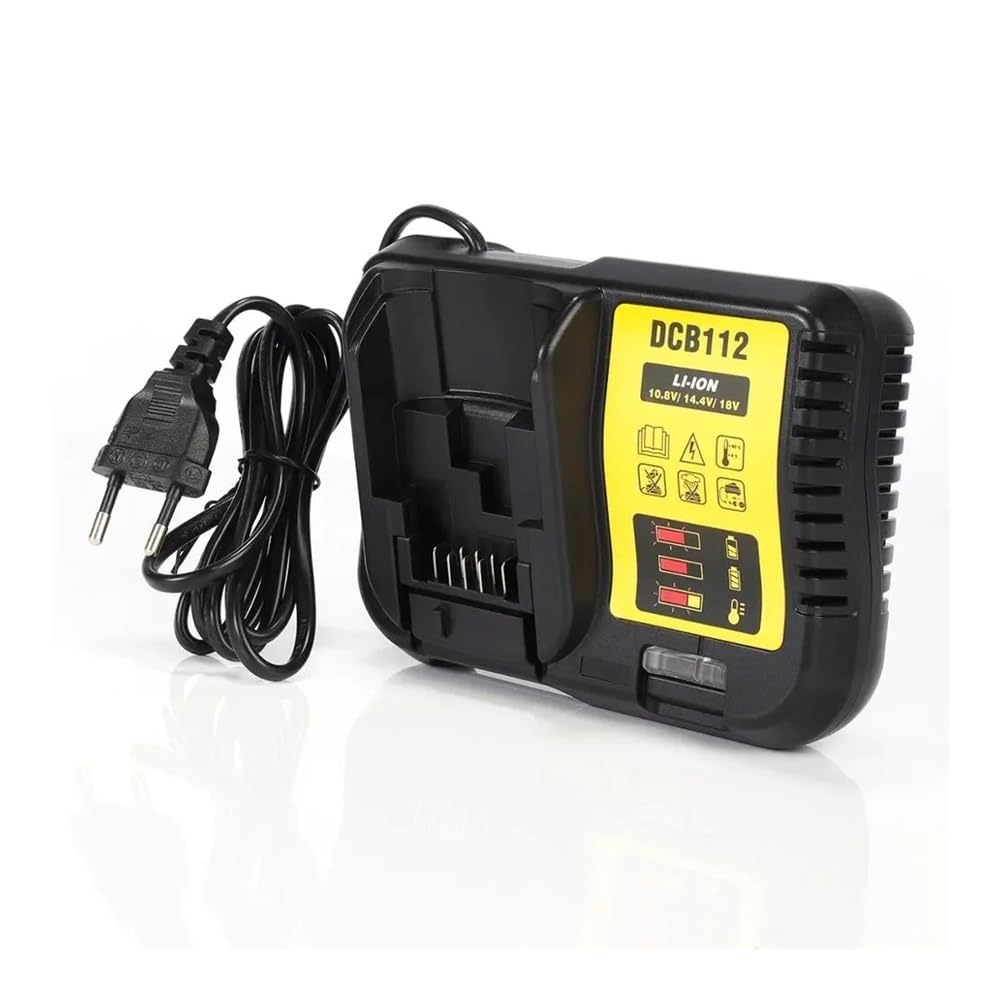 Caricabatterie al litio DCB112 2A compatibile for Dewalt 10,8 V 12 V 14,4 V 18 V 20 V DCB206 DCB205 DCB204 DCB203 DCB120, DCB107 DCB115 DCB105(AU)