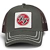 Amplified Trucker Baseball Cap with Adjustable Snapback Closure, Breathable, Foo Fighters Olive Brown, One Size #1